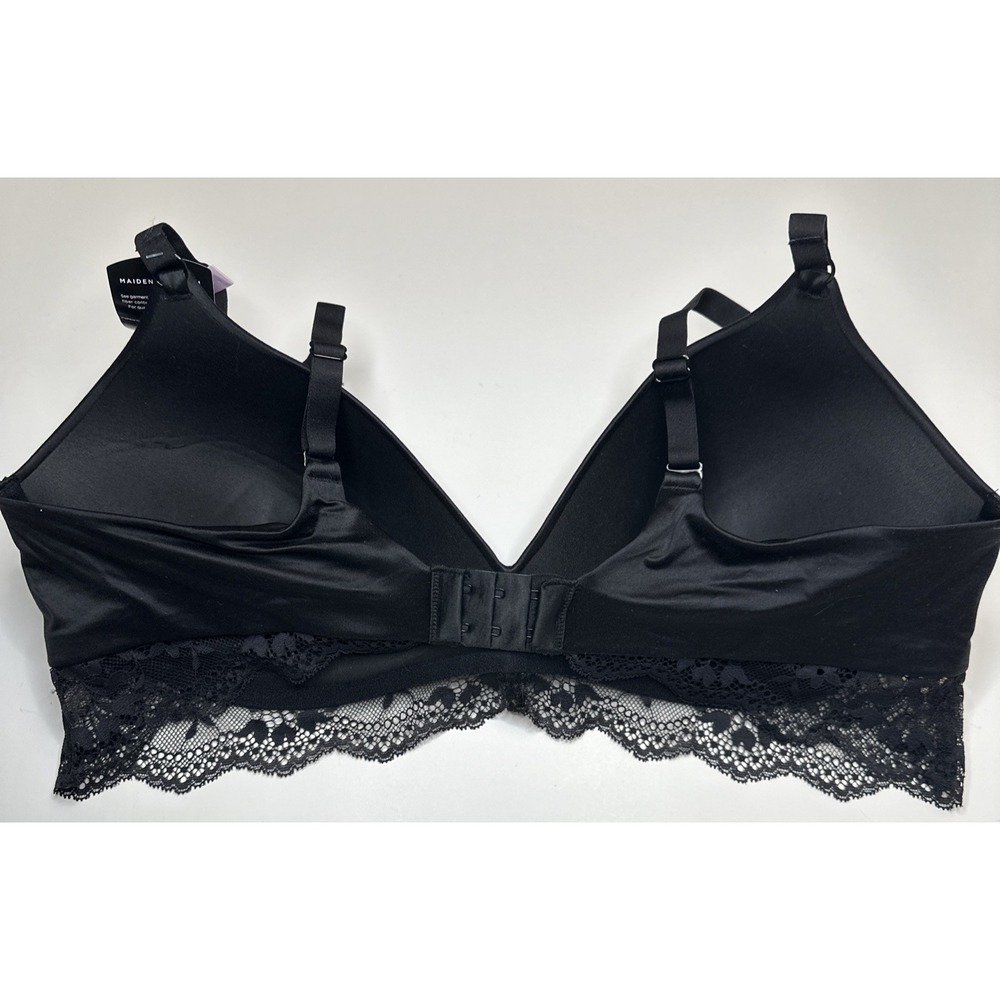 Maidenform DM1196 Lift Wireless Bra Lightly Padded Lace Womens 38D Black - Picture 6 of 8